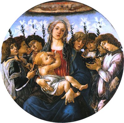 Madonna with the Child and Singing Angels by Sandro Botticelli